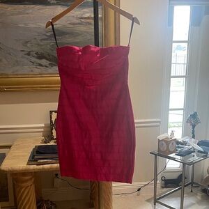 WOW couture Strapless Hot Pink Mini Dress
